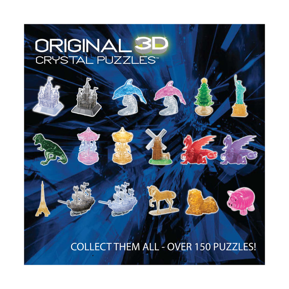 3D Crystal Puzzle - Triceratops & Baby: Enigmatic 61 Piece Set