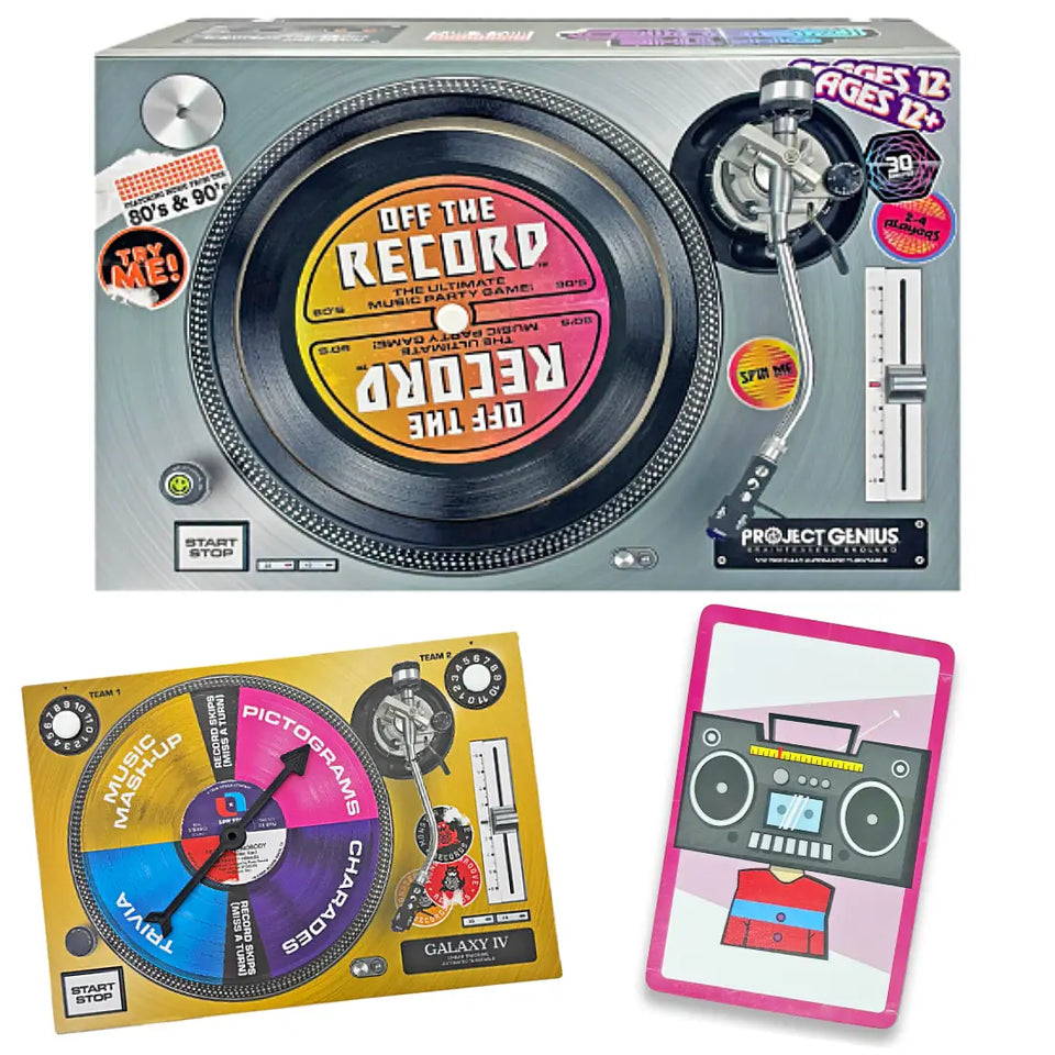 Project Genius® Off the Record - Retro Party Game For 80's & 90's Music Fans