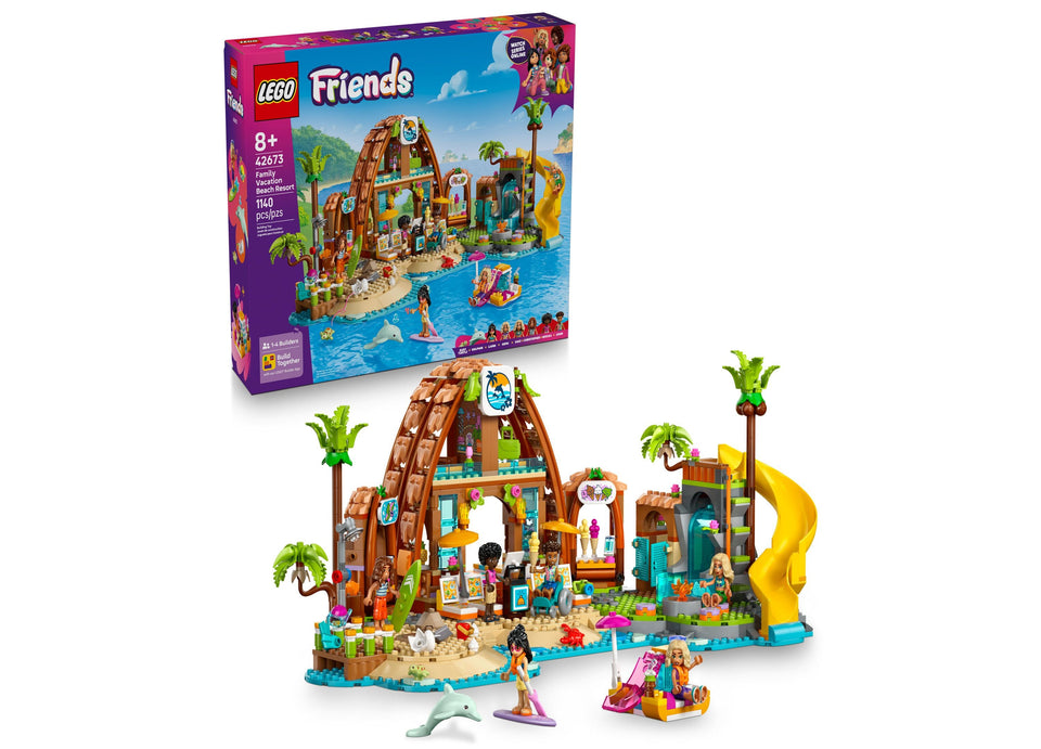 LEGO Friends Family Vacation Beach Resort 42673 Building Set - 1140 Pieces