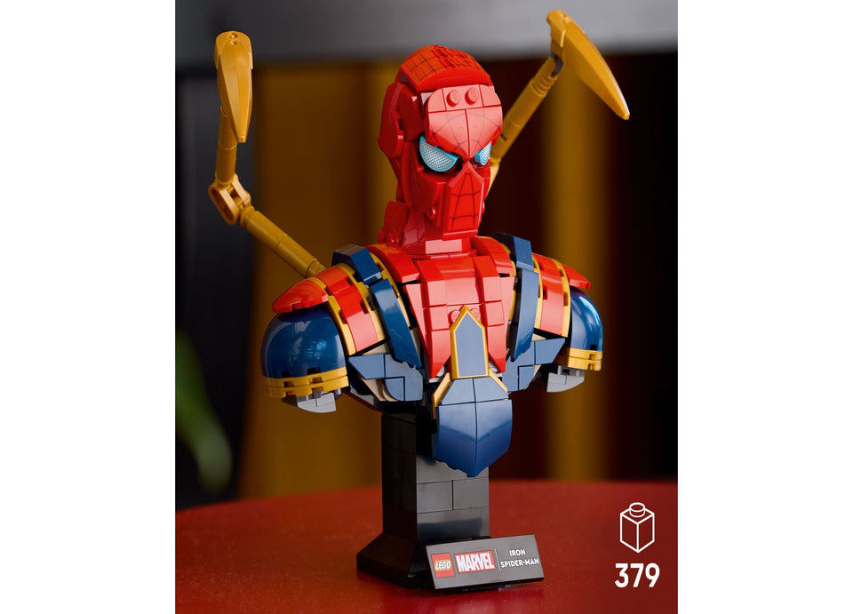 LEGO® Marvel Iron Spider-Man Bust Building Set for Adults - 76326. 379 Pieces