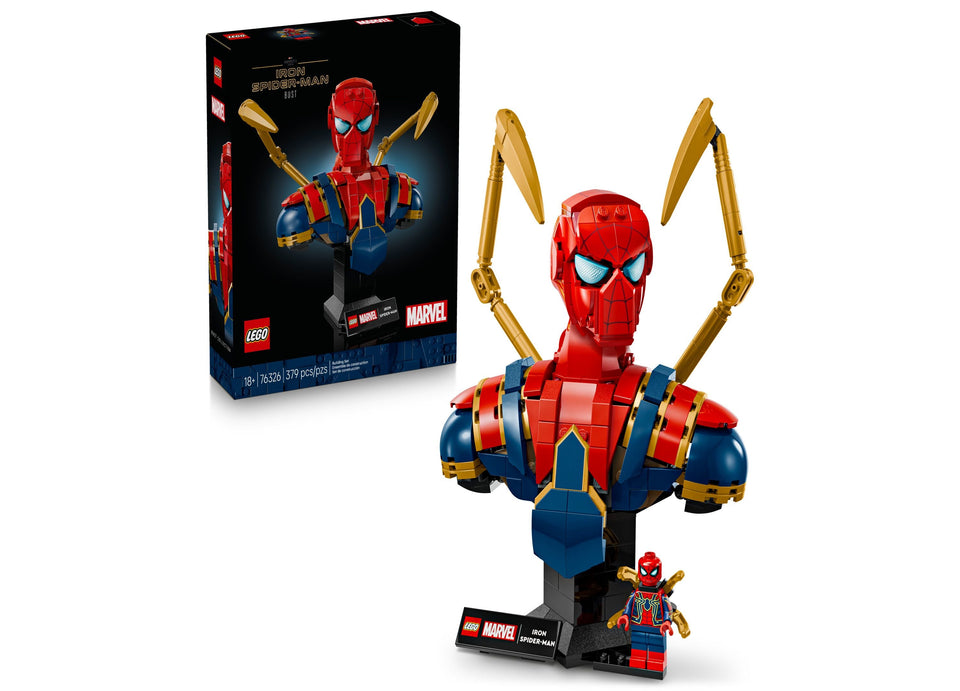 LEGO® Marvel Iron Spider-Man Bust Building Set for Adults - 76326. 379 Pieces