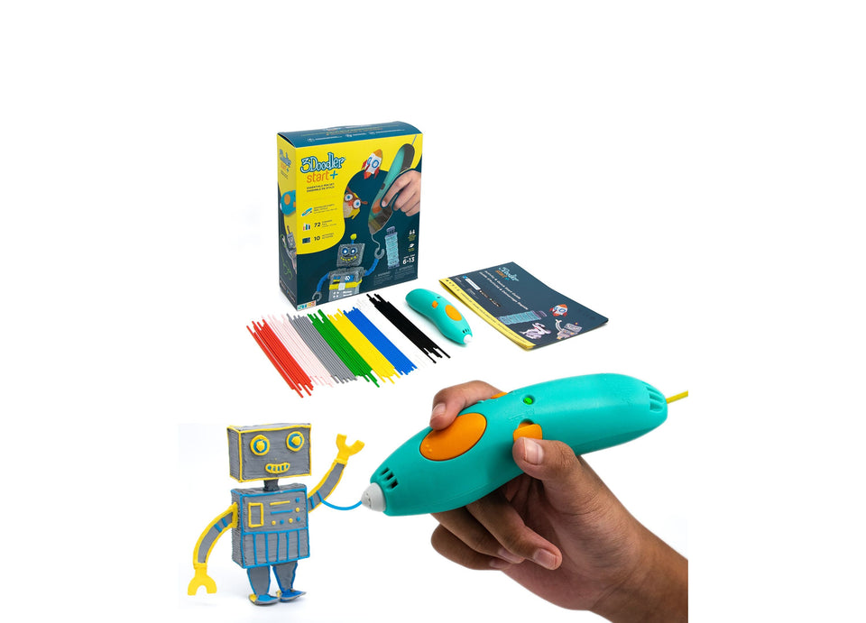 3Doodler Start+ Essentials Wireless 3D Printing Pen Set for Kids