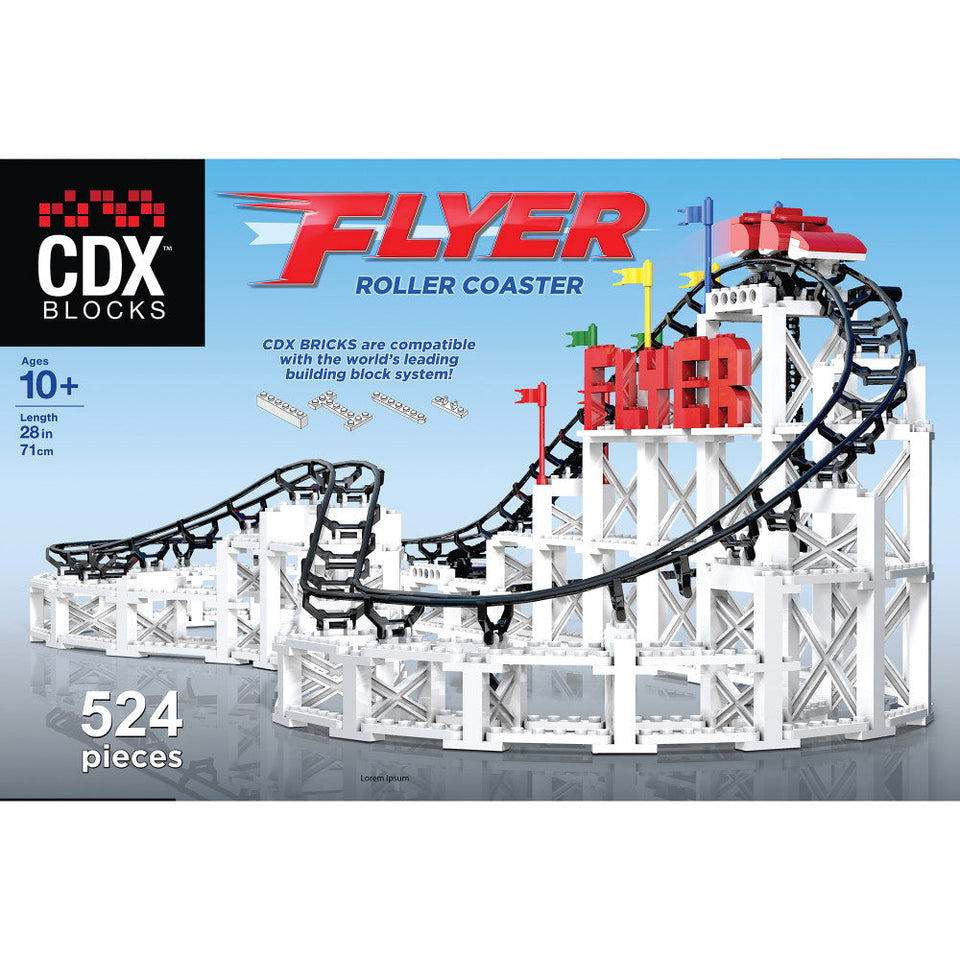 CDX Blocks Flyer Roller Coaster Building Set - 539 Pieces