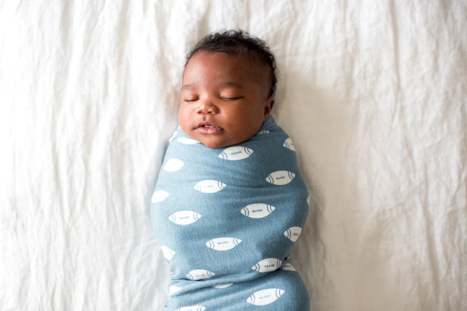 Copper Pearl: Knit Swaddle Blanket - Quarterback