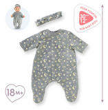 Corolle Dolls Clothes 12 Pajamas and Headband (Glow in the Dark)