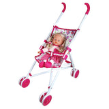 Adorable 12 Doll Playset with Stroller. Bed. and Highchair