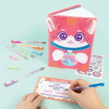 3C4G Happy Tails Plush Cat Adoption Journal - Pink Diary for Girls 6+
